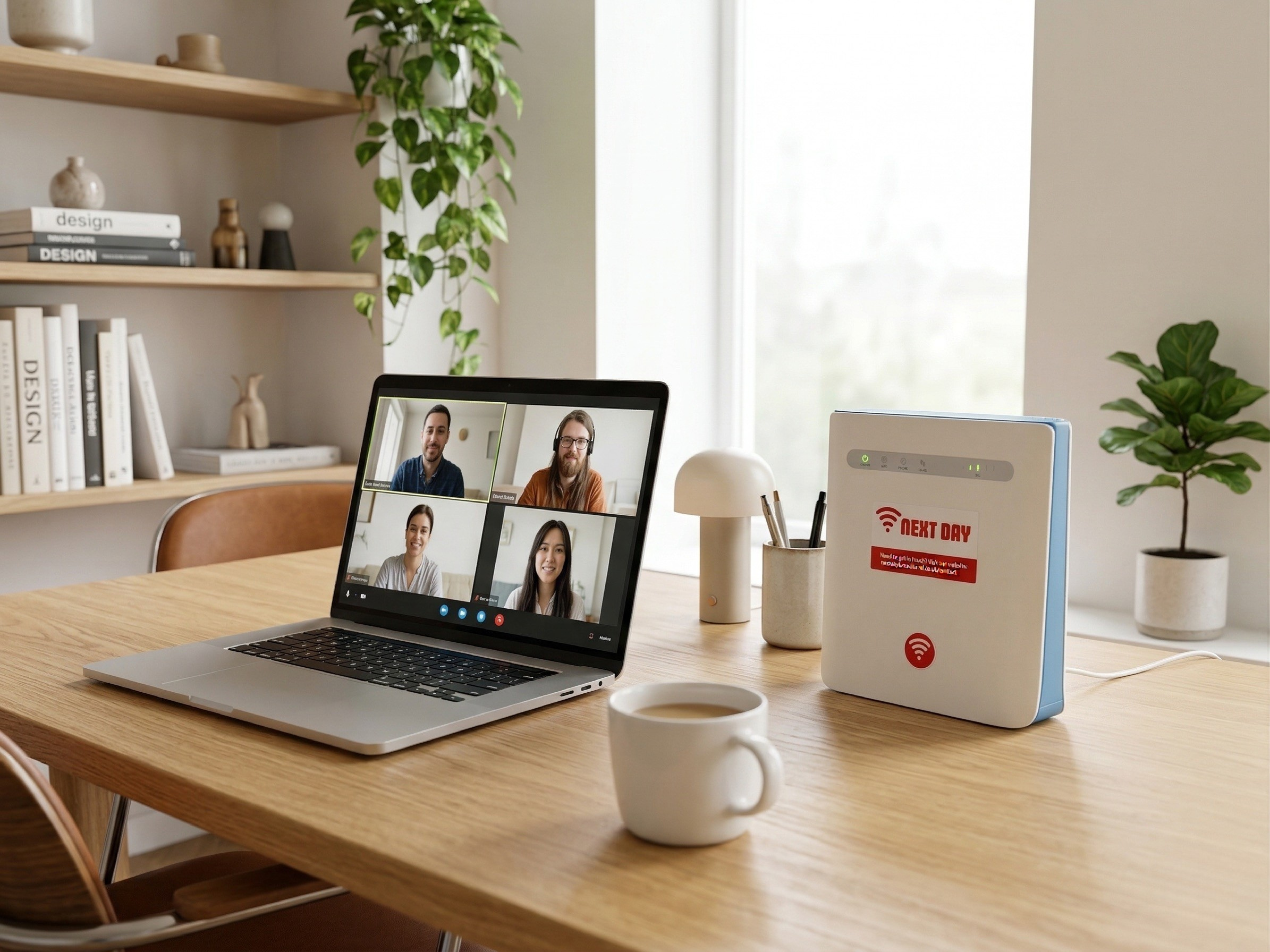 Home office with Next Day broadband router